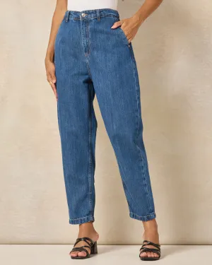 Women Blue High Waist Jeans