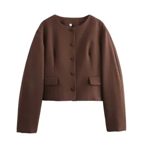Women Clothing Autumn Winter Balloon Blazer