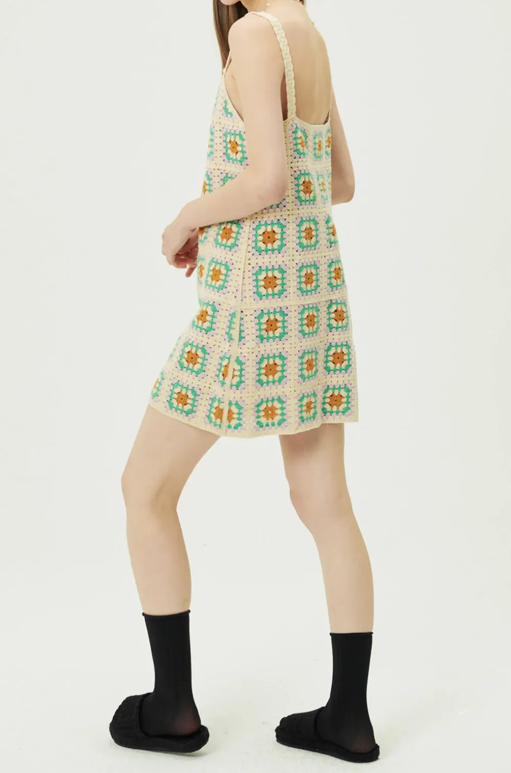 Women Clothing Crocheted Strap Dress Casual Wild Slimming