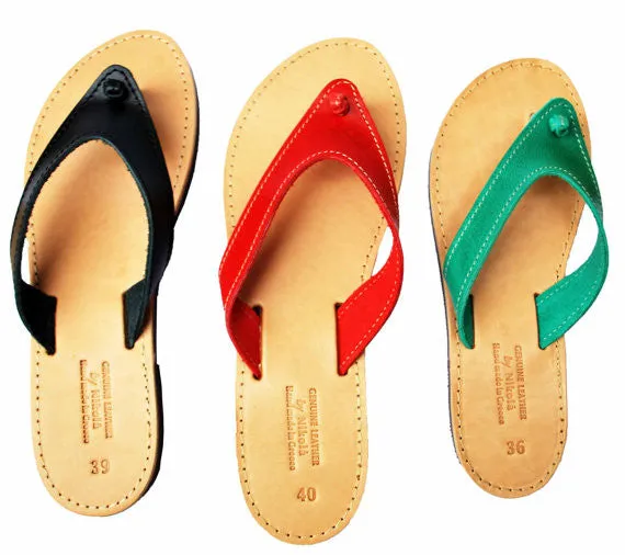 Women flip flops with wide straps