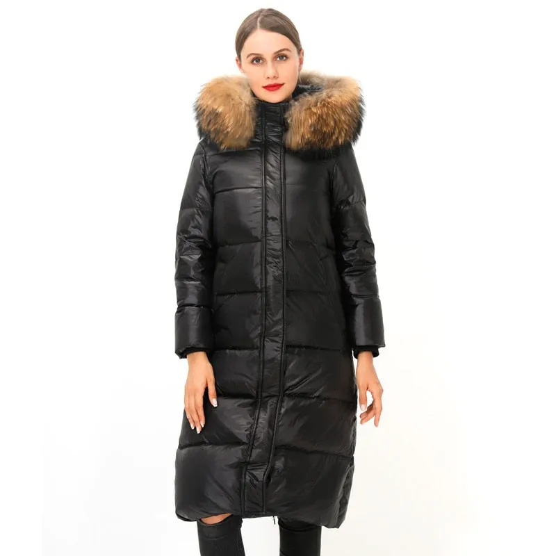 Women Hooded Down Parka Warm Clothes Waterproof
