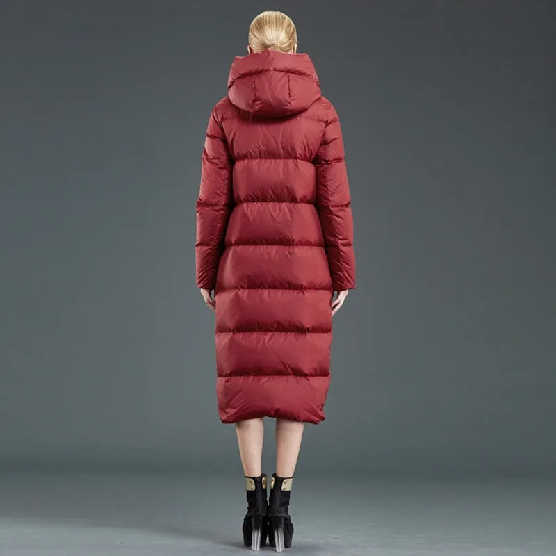 Women Hooded Down Parka Warm Clothes Waterproof
