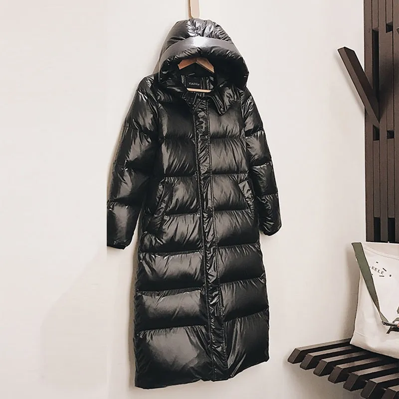 Women Hooded Down Parka Warm Clothes Waterproof