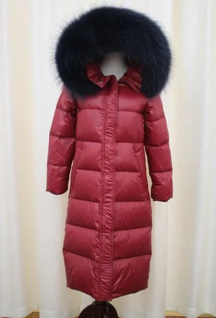Women Hooded Down Parka Warm Clothes Waterproof