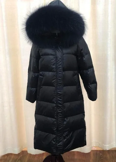 Women Hooded Down Parka Warm Clothes Waterproof