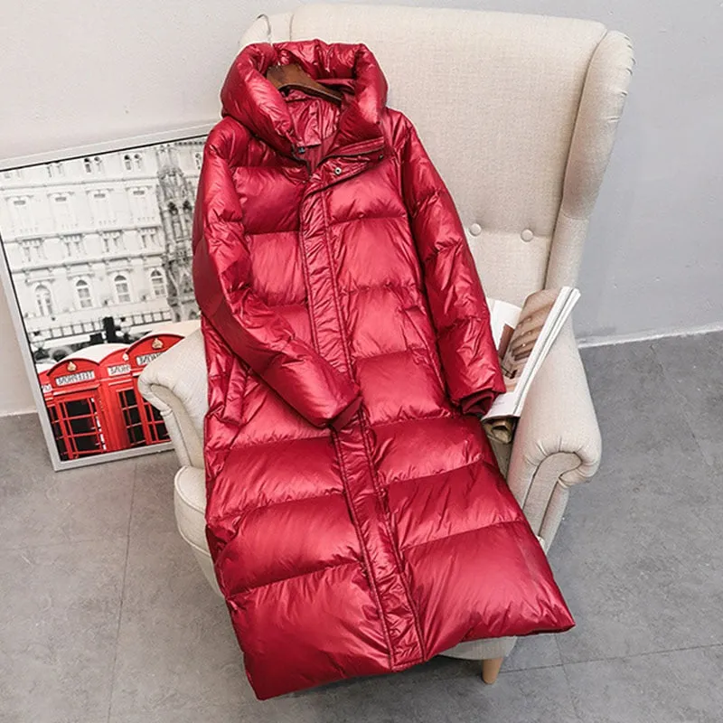 Women Hooded Down Parka Warm Clothes Waterproof