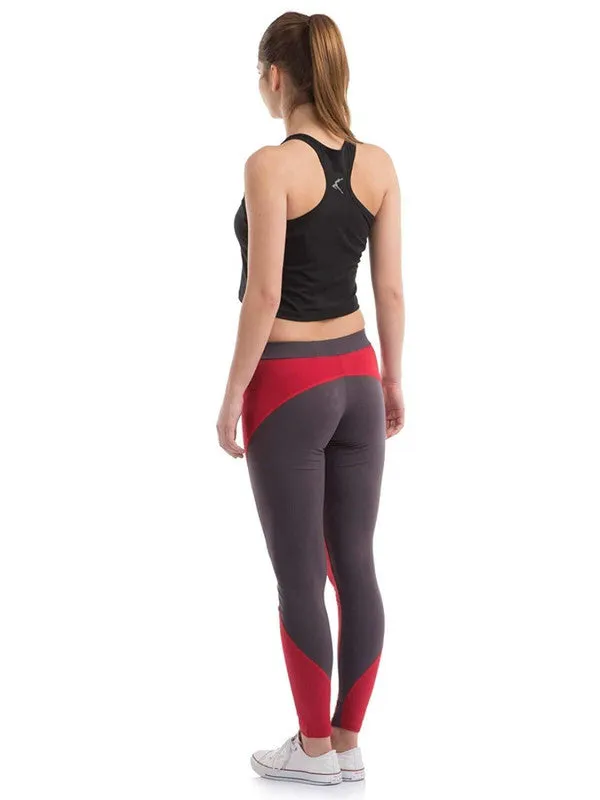 Women Red Solid Tights Aero Sprinter CR-DG