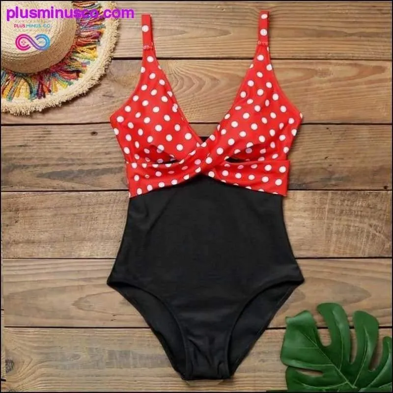Women Sexy Plus Size One Piece Retro Swimwear