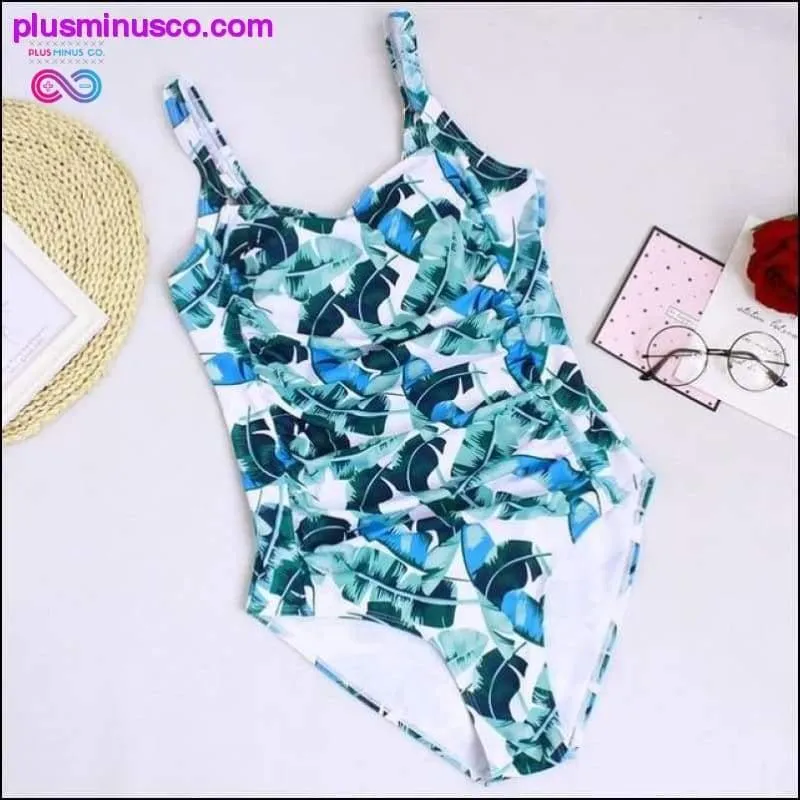 Women Sexy Plus Size One Piece Retro Swimwear