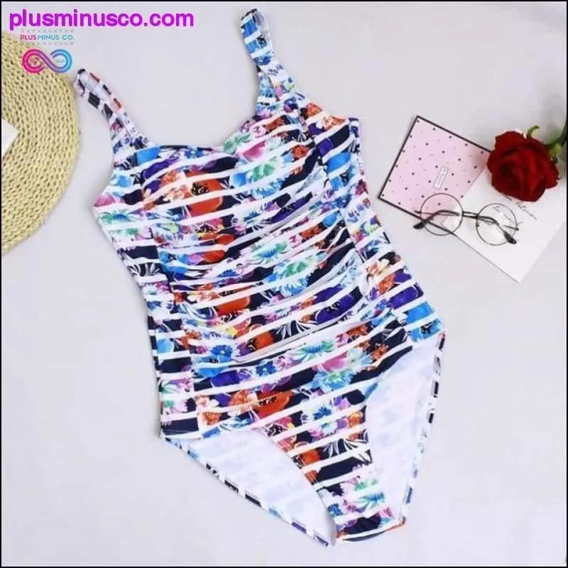Women Sexy Plus Size One Piece Retro Swimwear