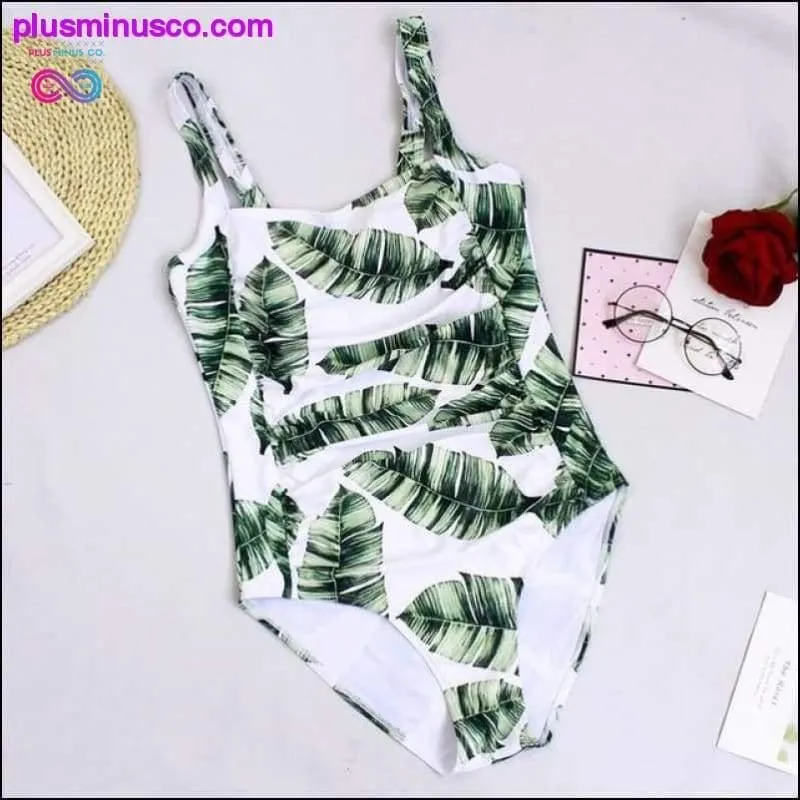 Women Sexy Plus Size One Piece Retro Swimwear