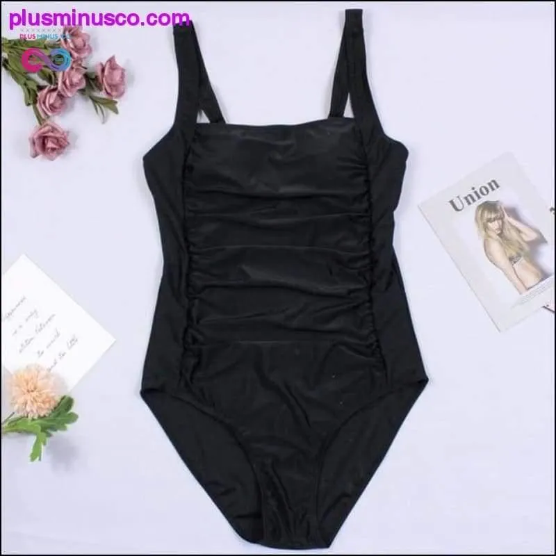 Women Sexy Plus Size One Piece Retro Swimwear
