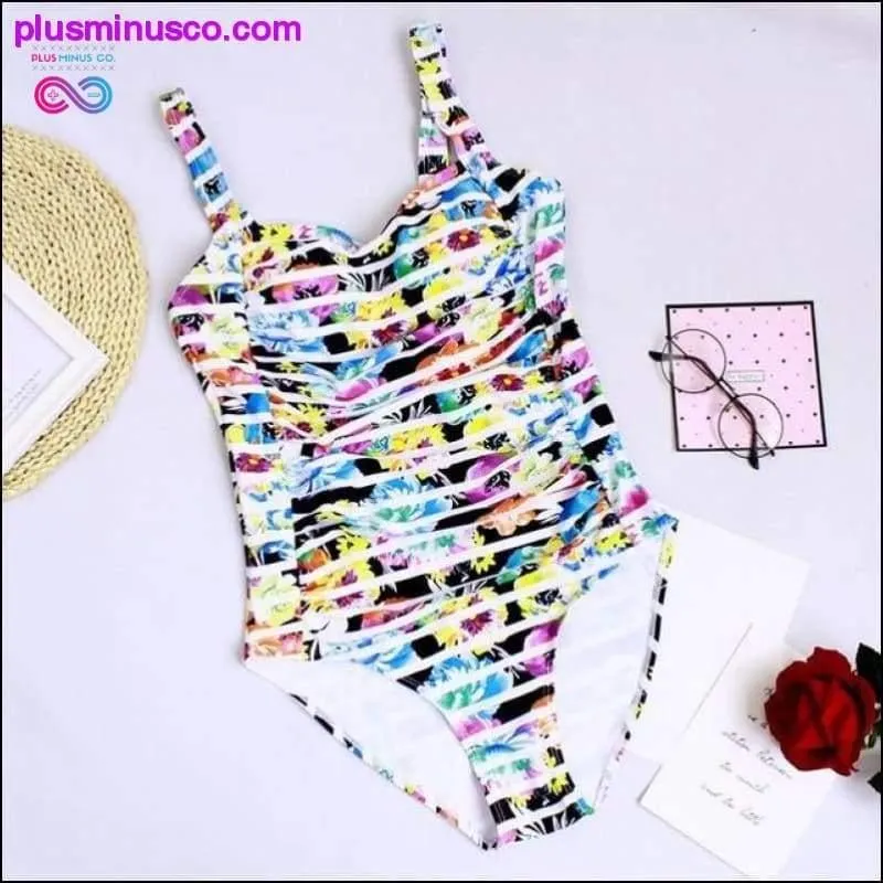 Women Sexy Plus Size One Piece Retro Swimwear