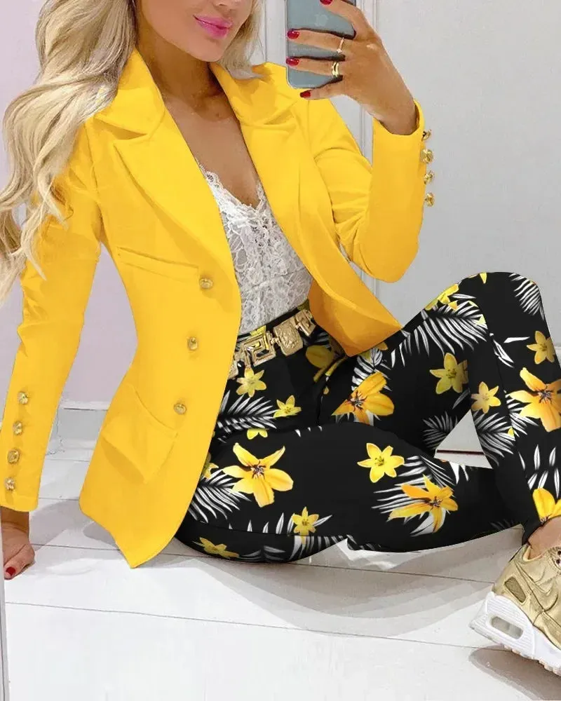 Women's Formal Office Pant Set