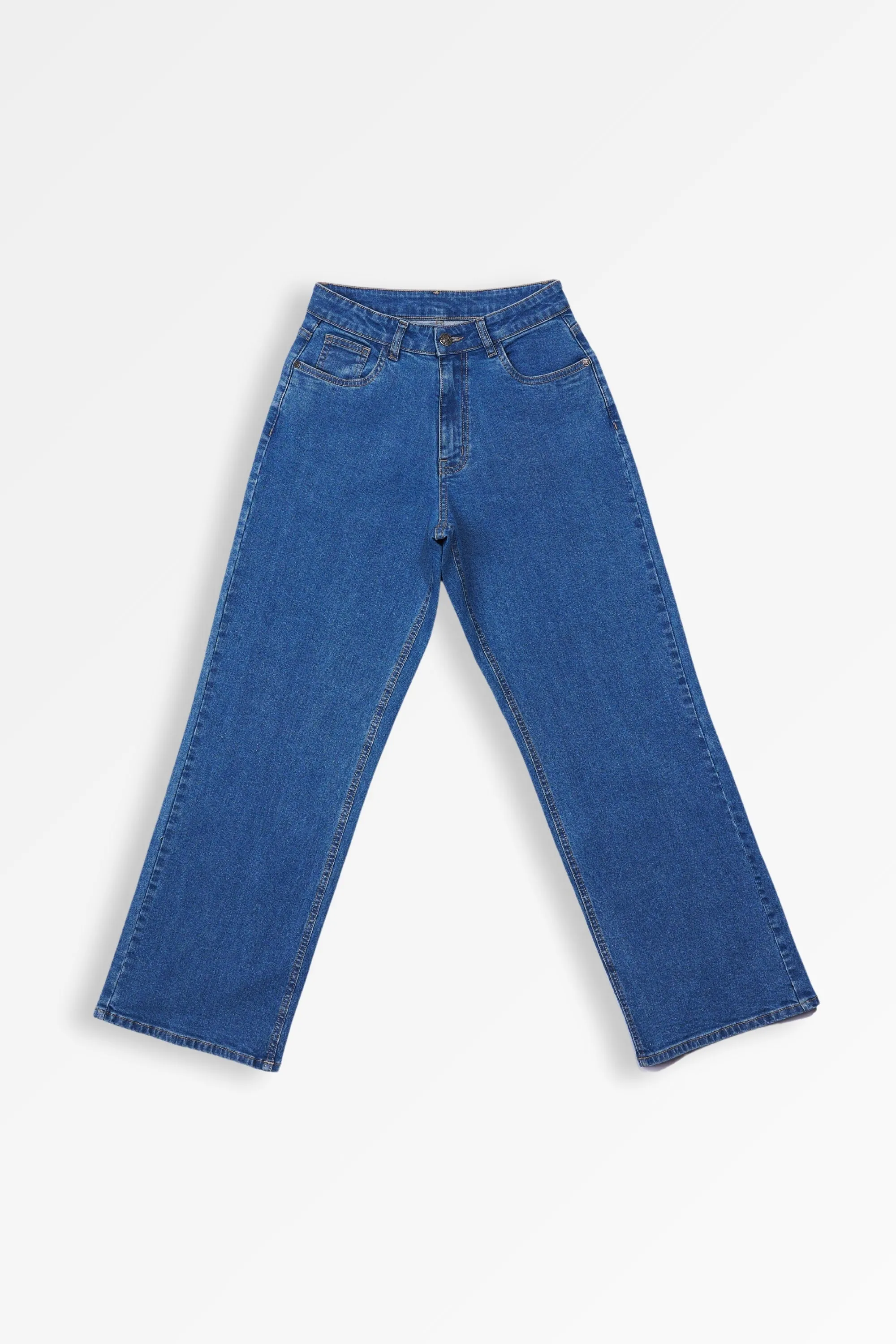 Women's Medium Blue Baggy Pants | Leaf Clothing