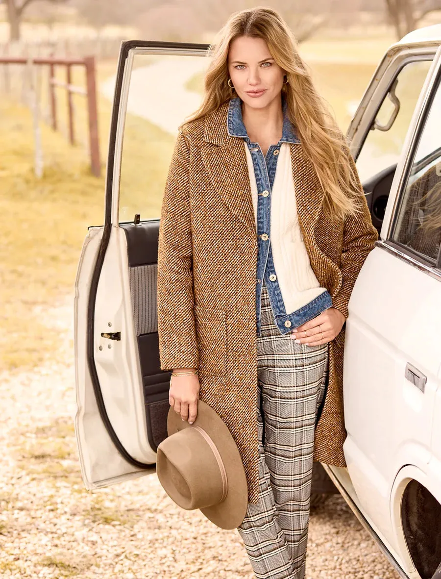 Women's Tribal | Lined Tweed Duster Coat | Mocha