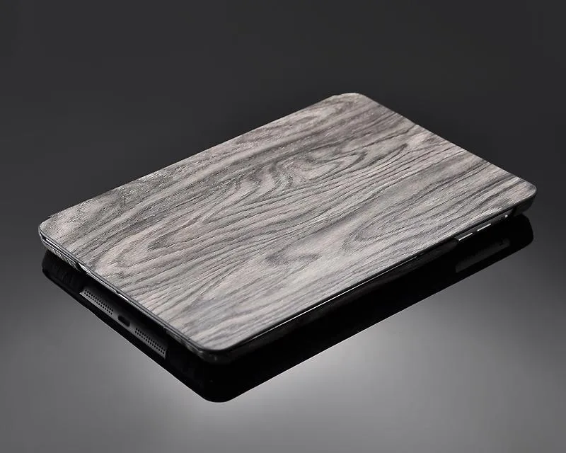 Wooden Series iPad Mini Flip Leather Case - Gray
