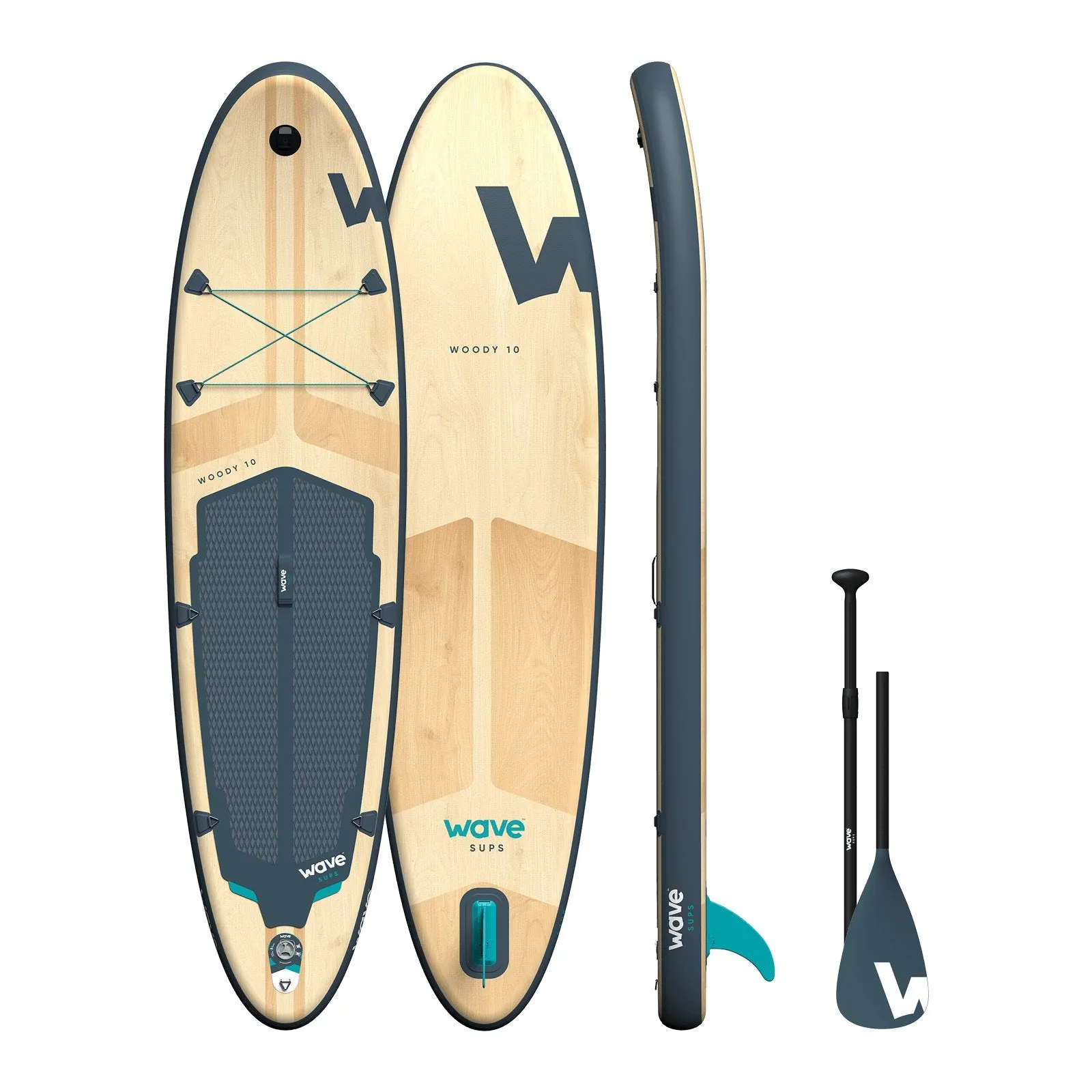 Woody SUP | Inflatable Stand-Up Paddle Board | 10/11ft | Navy