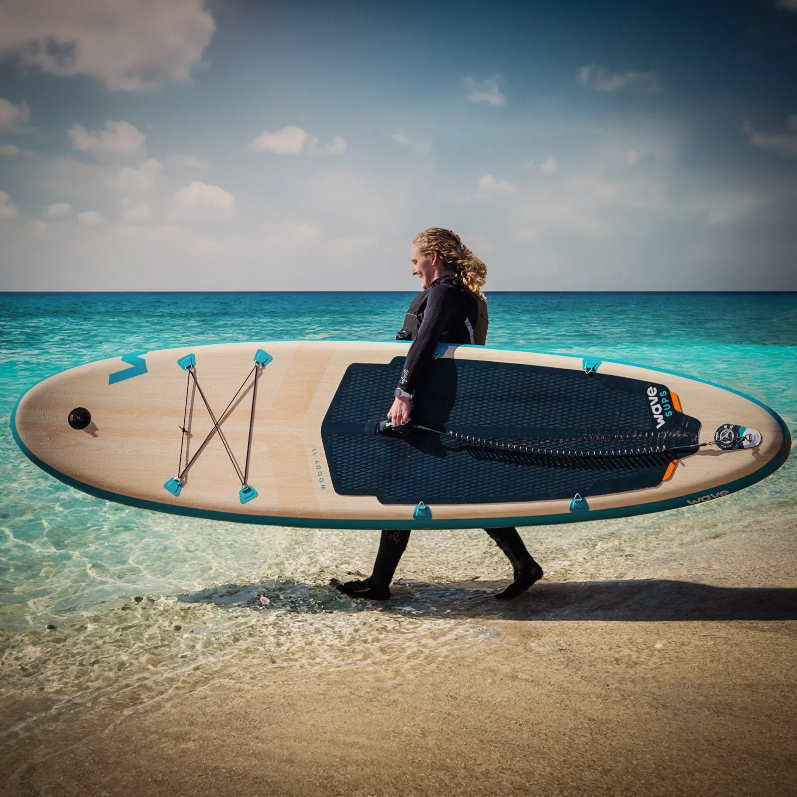 Woody SUP | Inflatable Stand-Up Paddle Board | 10/11ft | Navy
