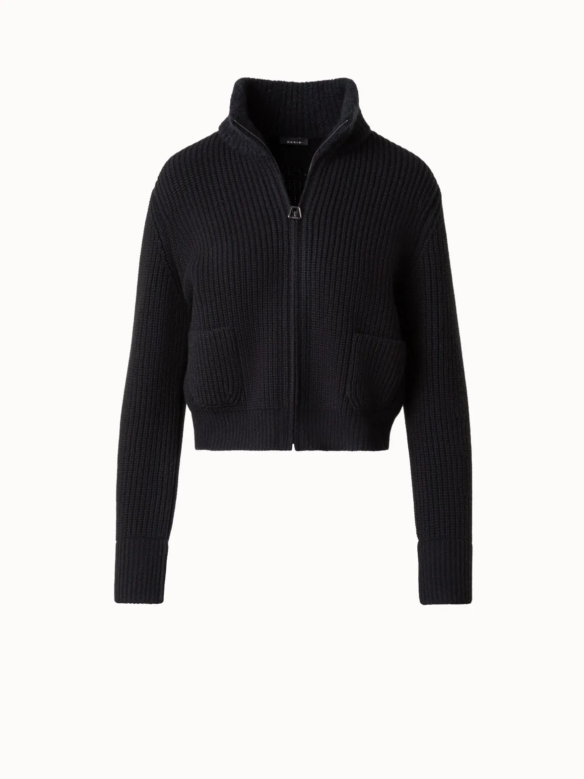 Wool Cashmere Bouclé Blouson Cardigan