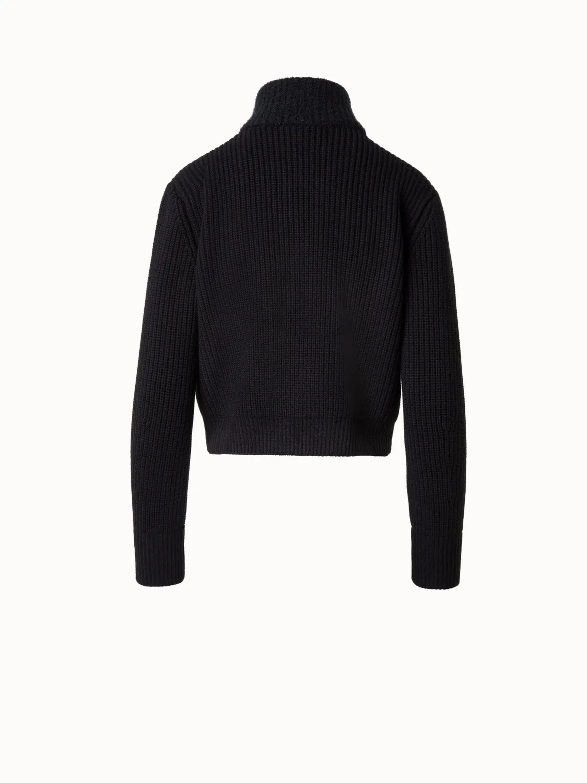 Wool Cashmere Bouclé Blouson Cardigan