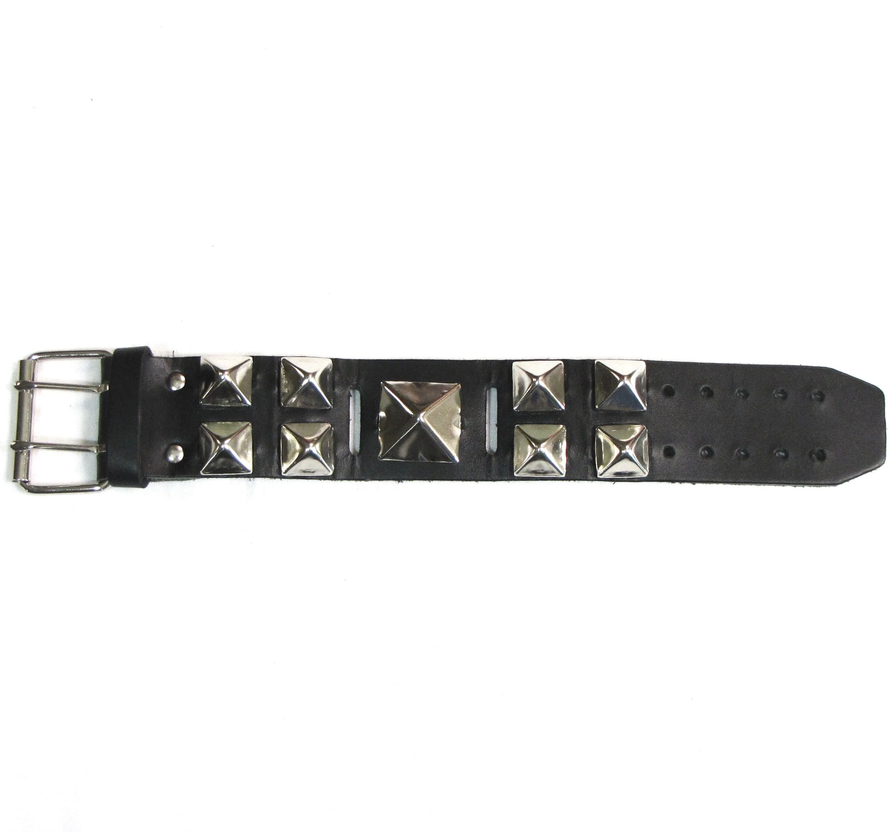 Wrist Cuff w/ Mixed Pyramid Studs