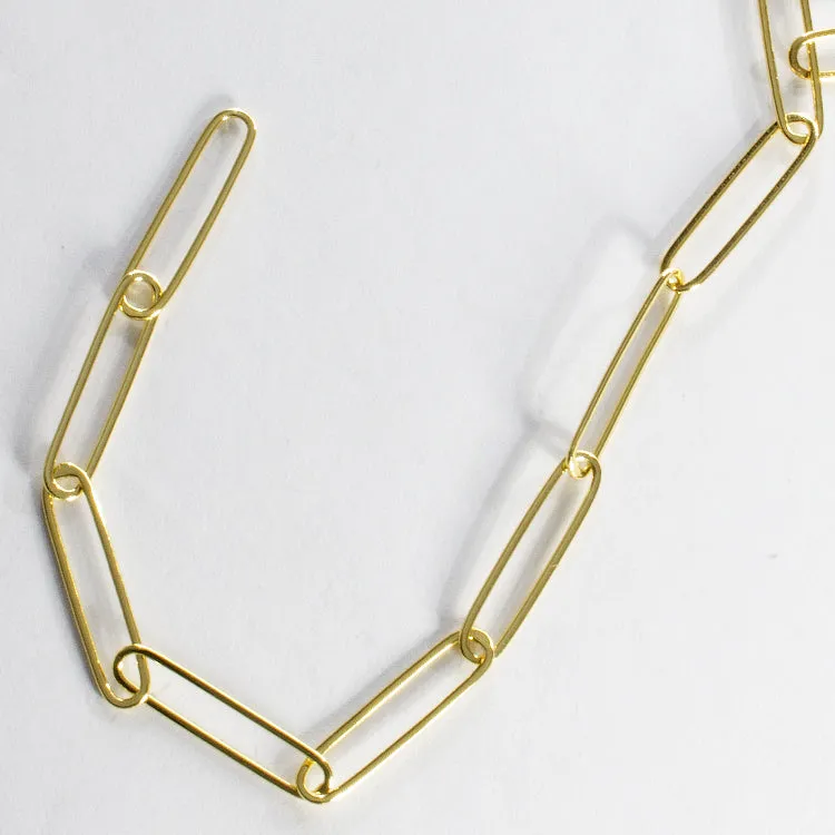 Y Open Link Chain Necklace - Gold