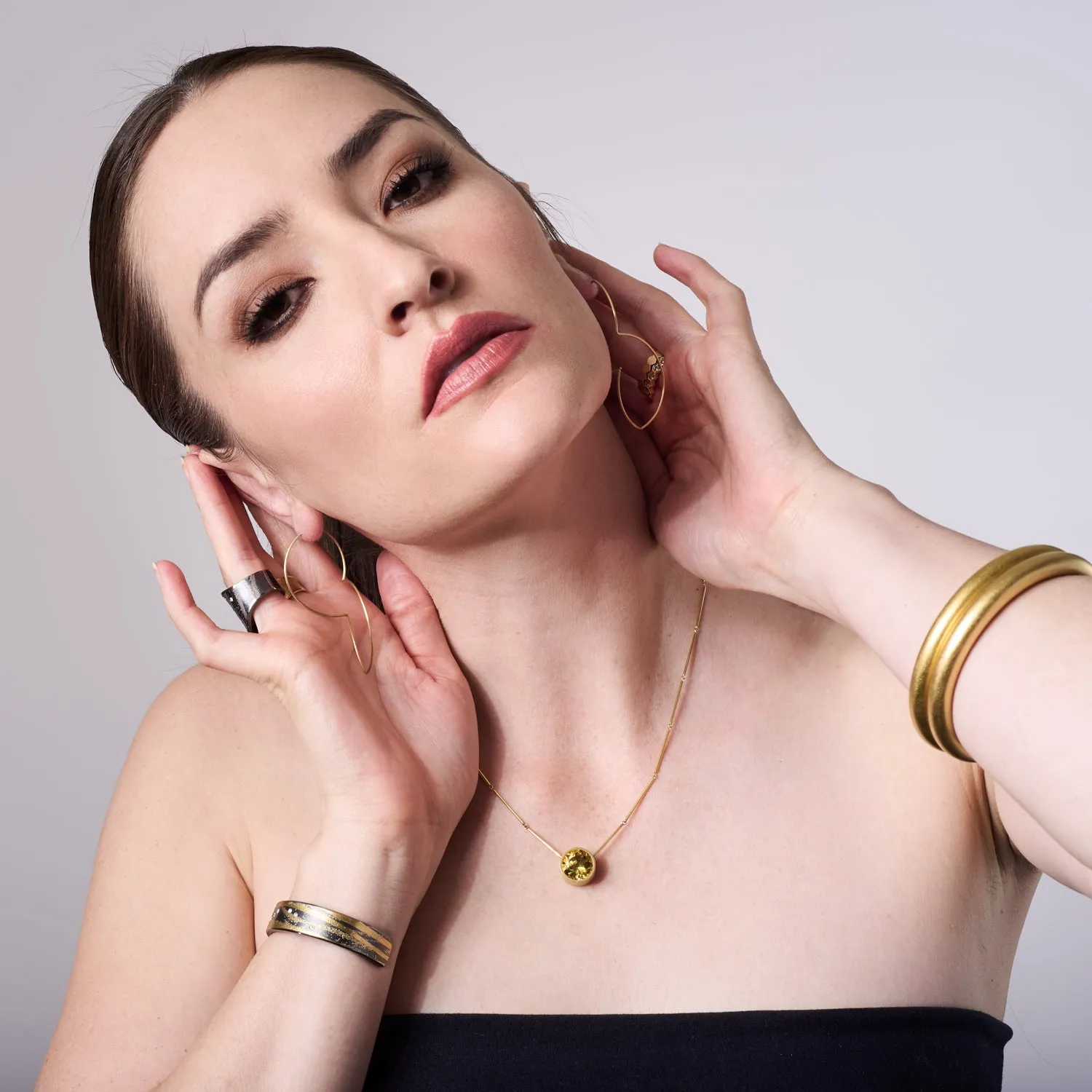 Yellow Beryl Chain Necklace