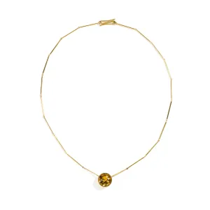 Yellow Beryl Chain Necklace
