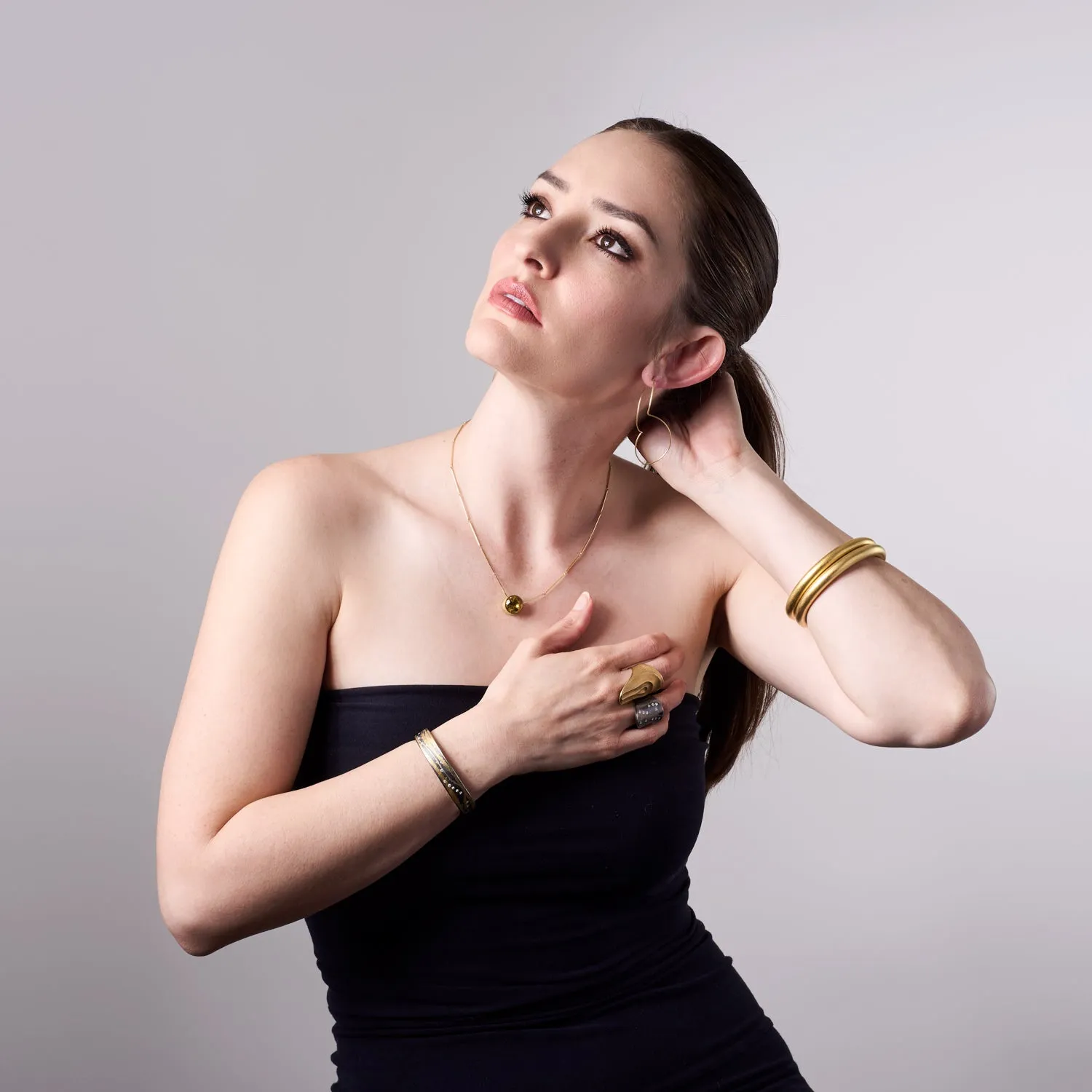 Yellow Beryl Chain Necklace