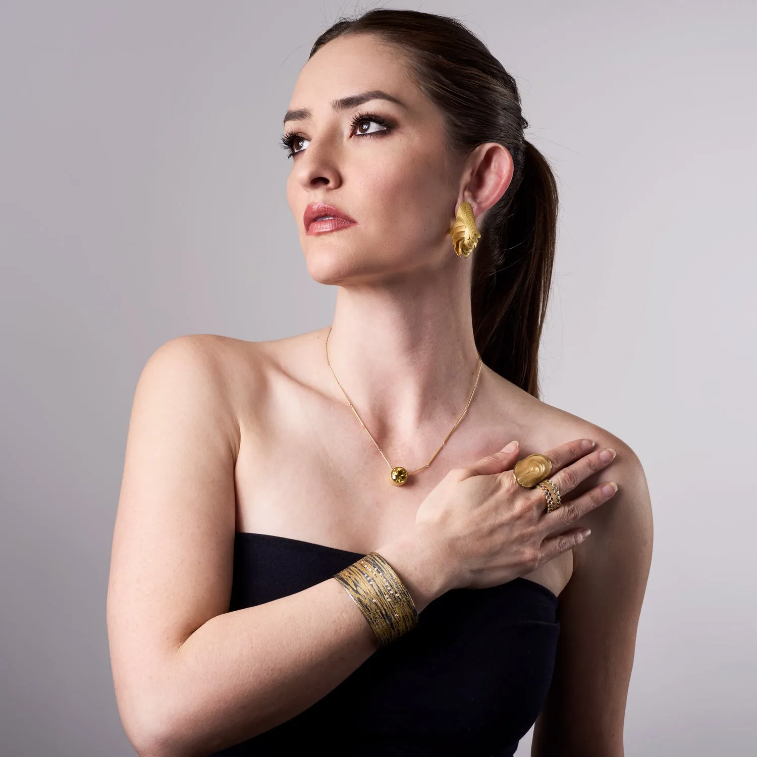 Yellow Beryl Chain Necklace