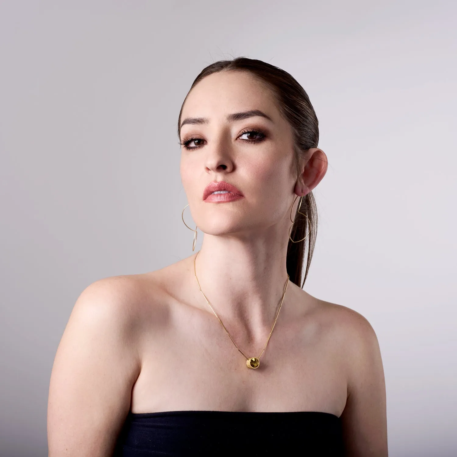 Yellow Beryl Chain Necklace