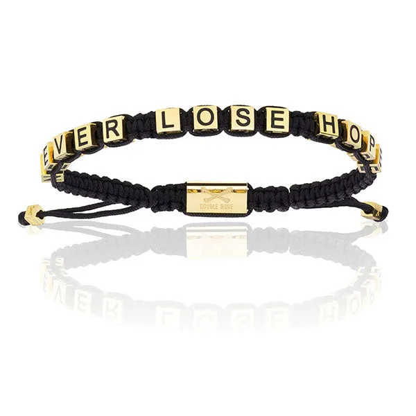 Yellow Gold and Black Bracelets Gift Idea for her