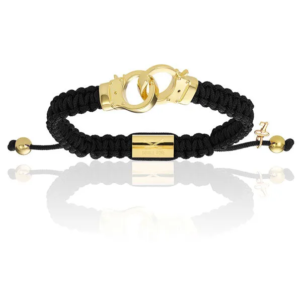Yellow Gold and Black Bracelets Gift Idea for him