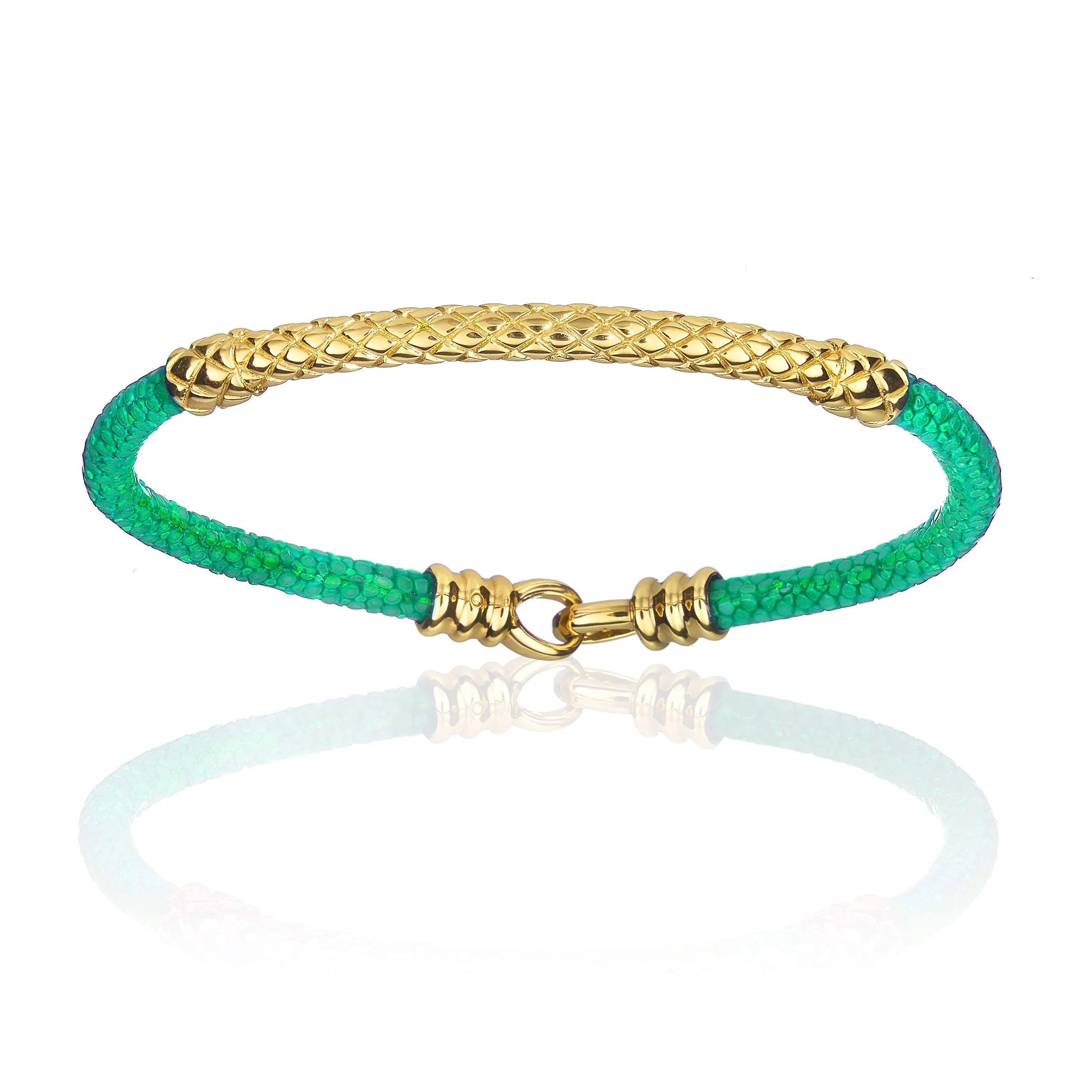 Yellow Gold and Cyan Bracelet Combination