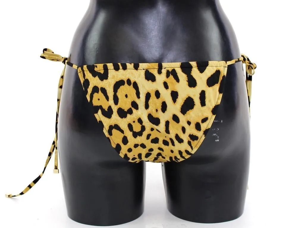 Yellow Leopard Bikini Bottom Swimwear Beachwear