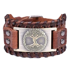 Yggdrasil (Viking Leather Bracelet)