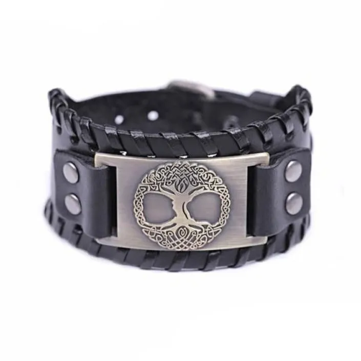 Yggdrasil (Viking Leather Bracelet)