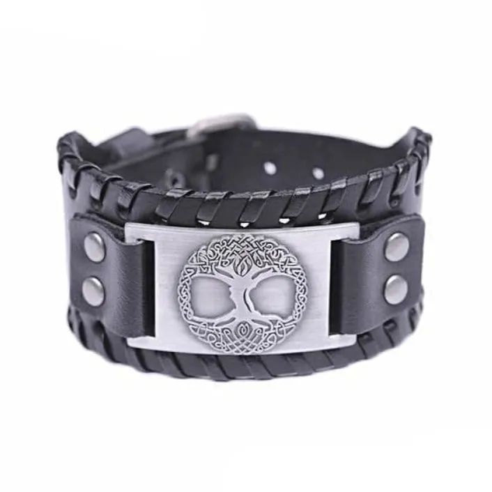 Yggdrasil (Viking Leather Bracelet)