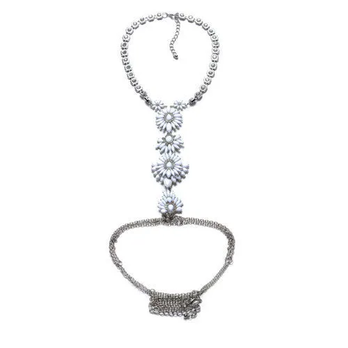 ZA Long Body Chain DIY Handmade Luxury Blue Red Gem Fashion Crystal Necklace Pendant Set Statement Vacation