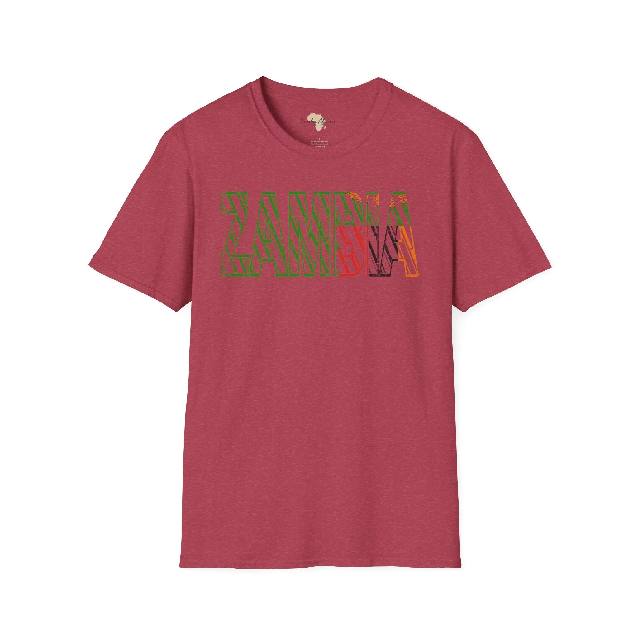Zambia text unisex softstyle tee