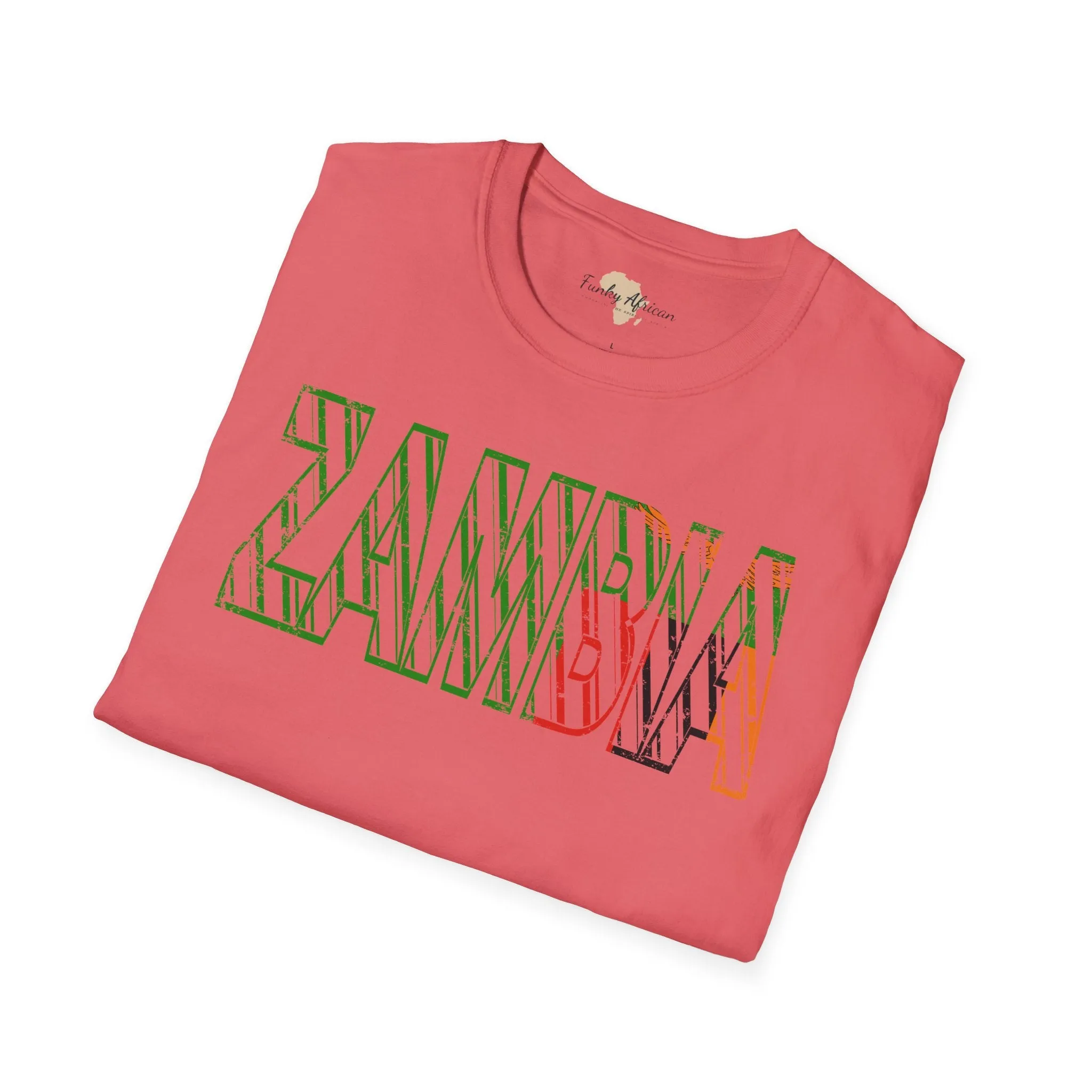 Zambia text unisex softstyle tee