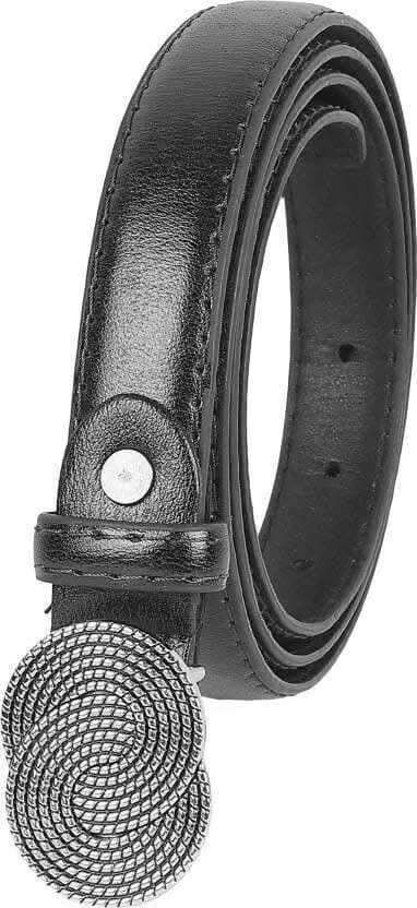 ZEVORA Women Casual, Evening, Formal, Party Black Genuine Leather Belt