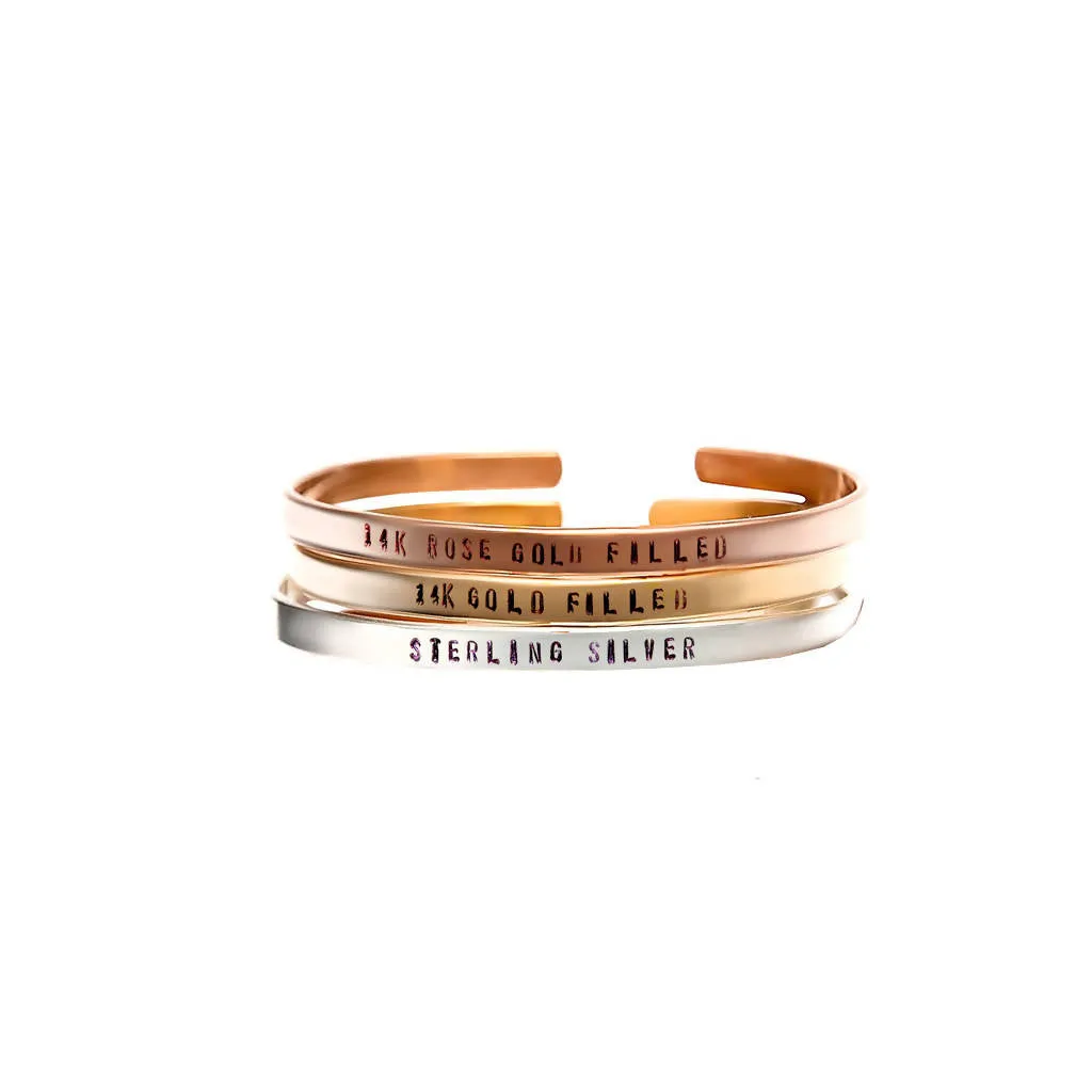 Zodiac Sign Cuff Bracelets - Sterling Silver